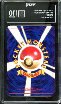Charizard Pokemon 1996 Holo Base Set Japanese 006 TAG 10 HIGHEST GRADED 964 - Image 2