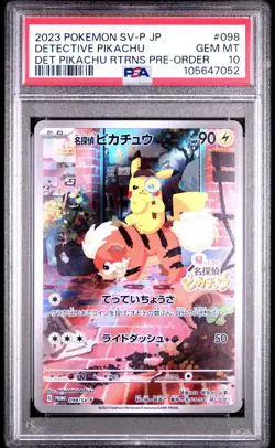 PSA 10 Detective Pikachu #098 2023 Pokemon TCG Japanese Promo 098/SV-P - Image 1