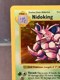 Pokemon TCG Nidoking 11/102 Shadowless Base Set Holo Rare LP VTG 1999 WOTC - Image 2