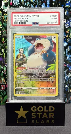 2022 Pokemon Sword & Shield Lost Origin #TG10 Fa/Snorlax PSA 9 - Image 1
