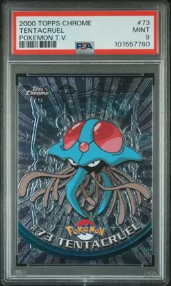 PSA 9 TENTACRUEL #73 2000 TOPPS CHROME POKEMON T.V. GRADED CARD TCG - Image 1