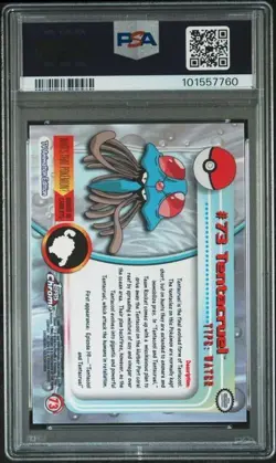 PSA 9 TENTACRUEL #73 2000 TOPPS CHROME POKEMON T.V. GRADED CARD TCG - Image 2