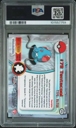 PSA 8 TENTACOOL 2000 TOPPS CHROME POKEMON T.V. #72 GRADED CARD CCG - Image 2