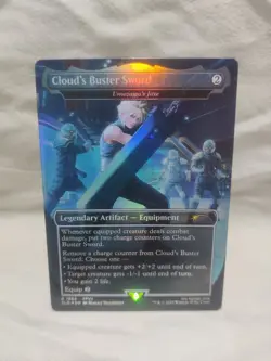 MTG - Cloud's Buster Sword - Umezawa's Jitte (Rainbow Foil) Secret Lair Drop - Image 1