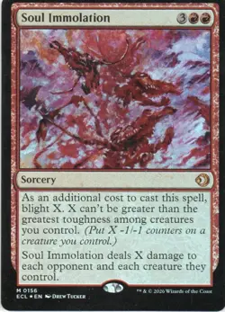 MTG: Lorwyn Eclipsed: Foil Soul Immolation: Lightly Played Condition - Image 1