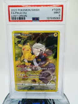 2022 Pokemon Lost Origin Pikachu TG05/TG30 Trainer Gallery Rare PSA 9 MINT - Image 1