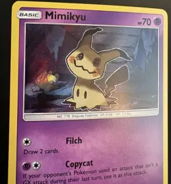 Mimikyu 58/145 Holo Rare Sun & Moon Guardians Rising Pokemon Card Near Mint - Image 2