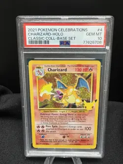 2021 POKEMON CELEBRATIONS CLASSIC COLL #4 CHARIZARD-HOLO PSA 10 - Image 1