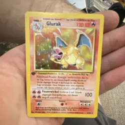 Pokemon TCG Glurak Holo Base Set 4/102 German Wizards Card Game 1st Edition - Image 1