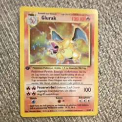 Pokemon TCG Glurak Holo Base Set 4/102 German Wizards Card Game 1st Edition - Image 2