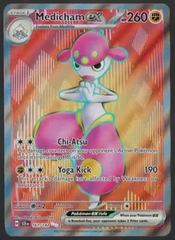 Pokemon TCG Medicham EX 161/142 SV07: Stellar Crown Holo Ultra Rare NM/M - Image 1