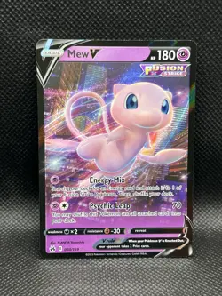 Mew V 060/159 ULTRA RARE HOLO Crown Zenith Pokemon Foil English TCG - Image 1
