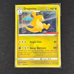 Pokemon TCG Dragonite 131/195 Holo - Silver Tempest GameStop Promo Stamp SEALED - Image 2