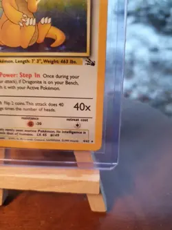 Pokemon Dragonite 1999 Fossil Set Holo Rare Card 4/62 VGC Vintage Sleeved Uk - Image 4
