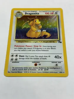 Pokemon Dragonite 4/62 Fossil Set Holo Pokemon Card Rare 1999 - Image 4