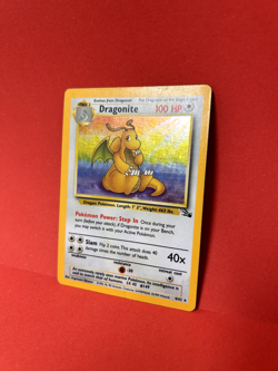 Pokemon TCG WOTC 1999 Fossil Set: Dragonite 4/62 Holo Rare Card - LP - Image 3