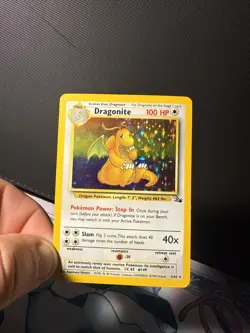 Pokemon Dragonite 1999 Fossil Set Holo Rare Card 4/62 Near Mint - Image 1