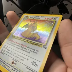 Dragonite Holo 4/62 Fossil Set Super Rare Pokemon Card | LP | WOTC 1999 - Image 3