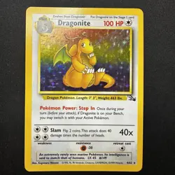 Dragonite 1st Edition Holo 4/62 Fossil Set Rare Pokemon Card | LP | WOTC 1999 - Image 1