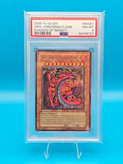 PSA 8 - 2006 Yu-Gi-Oh, Uria-Lord of Searing Flames, Shadow of Infinity - Image 1