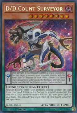 Yugioh! D/D Count Surveyor - BLMM-EN041 - Secret Rare - 1st Edition Near Mint, E - Image 1