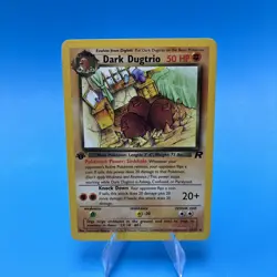 Pokemon Cards: Team Rocket 1st Edition Rare: Dark Dugtrio 23/82 - LP - Image 1