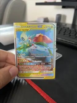 Pokemon TCG Celebi & Venusaur GX Holo Ultra Rare Card Team Up 1/181 - Image 1