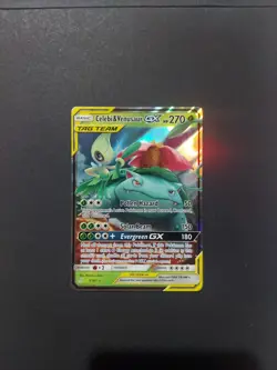 Pokemon TCG Celebi & Venusaur GX 1/181 Sm-Team Up Tag Team Ultra Rare Card - Image 1