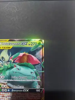 Pokemon TCG Celebi & Venusaur GX 1/181 Sm-Team Up Tag Team Ultra Rare Card - Image 2