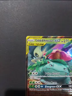 Pokemon TCG Celebi & Venusaur GX 1/181 Sm-Team Up Tag Team Ultra Rare Card - Image 3