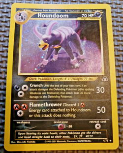 2001 Pokemon Neo Discovery #4 Houndoom Holo MP - Image 1