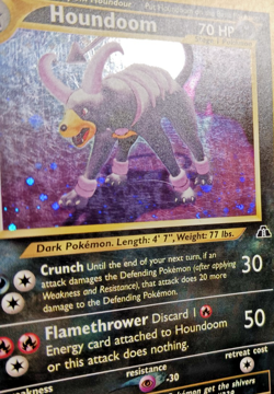 2001 Pokemon Neo Discovery #4 Houndoom Holo MP - Image 3