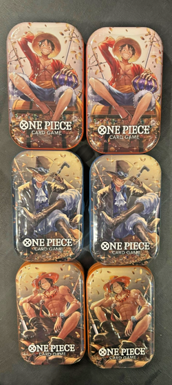 ONE PIECE CARD GAME - TIN PACK ART SET VOL. 2 (TS-02, OP13) x 6 READY TO SHIP - Image 1