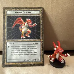 Yugioh Dungeon Dice Monsters DDM Gator Dragon Figure + Card B1-08 - Image 1