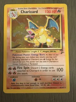 2000 Pokemon Base Set 2 II Charizard 4/130 Holo Foil Rare WOTC - Image 1