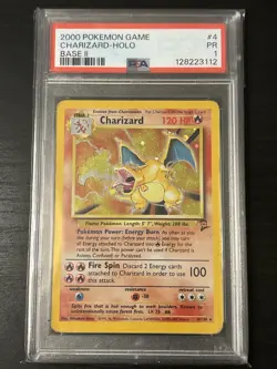 PSA 1 2000 Base Set 2 II Charizard 4/130 Holo Foil Rare WOTC Pokemon Grail! - Image 1