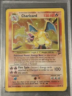 PSA 1 2000 Base Set 2 II Charizard 4/130 Holo Foil Rare WOTC Pokemon Grail! - Image 2