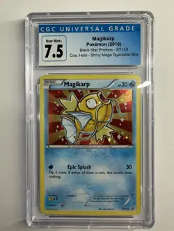 POKEMON BLACK STAR PROMO SHINY MEGA GYARADOS XY143 MAGIKARP CGC 7.5 - Image 1