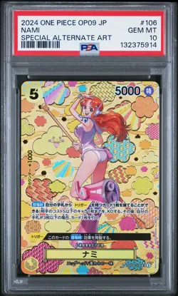2024 ONE PIECE JPN OP09-EMPERORS IN THE NEW WORLD #106 NAMI PSA 10 - Image 1