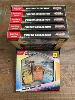 Pokemon Prismatic Evolutions - Poster Collection Sealed Lot Of 6 W/ Display ✅✅✅ - Image 1