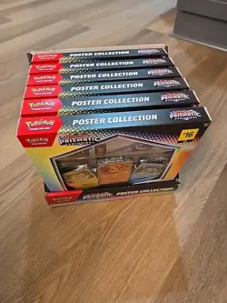 Pokemon TCG: Prismatic Evolutions - Poster Collection Sealed Lot Of 6 W/ Display - Image 1