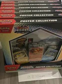 Pokemon TCG: Prismatic Evolutions - Poster Collection Sealed Lot Of 6 W/ Display - Image 1