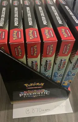 Pokemon TCG: Prismatic Evolutions - Poster Collection Sealed Lot Of 6 W/ Display - Image 3