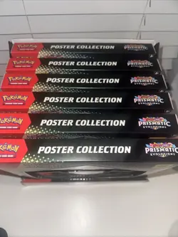 Pokemon TCG: Prismatic Evolutions - Poster Collection Sealed Lot Of 6 W/ Display - Image 2