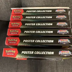 Pokemon TCG: Prismatic Evolutions - Poster Collection Sealed Lot Of 6 W/ Display - Image 4