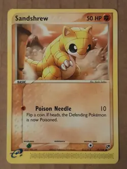 Pokemon Sandshrew 75/100 Ex Sandstorm E-Series NM See Pictures - Image 1
