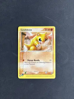 Pokemon TCG Sandshrew Sandstorm Card 75/100 Regular Common Non Holo - NM - Image 1