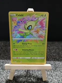 Celebi 009/185 Vivid Voltage Amazing Rare NM+ Pokemon TCG Card Rainbow Holo - Image 1
