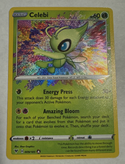 Celebi 009/185 Amazing Rare Vivid Voltage Pokemon Card TCG Holo NM - Image 1