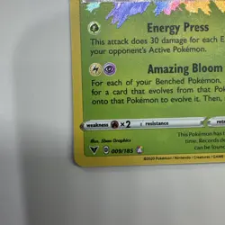 Celebi 009/185 Amazing Rare Vivid Voltage Pokemon Card TCG Holo NM - Image 5